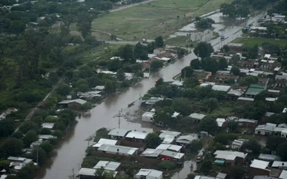 Imagen de la inundación en Las Lajitas