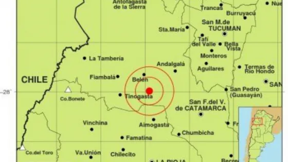 Tembló Catamarca por dos fuertes movimientos sísmicos