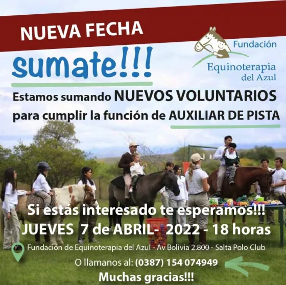 La "Fundación Equinoterapia del Azul" busca nuevos voluntarios