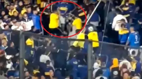 El video de las piñas entre los hinchas de Boca en la Bombonera