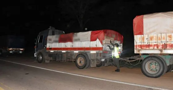 Interceptaron en Aguaray 120 toneladas de granos trasladados en cuatro camiones