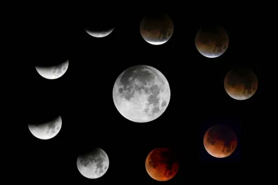 Así se vivió el eclipse de "Luna roja"