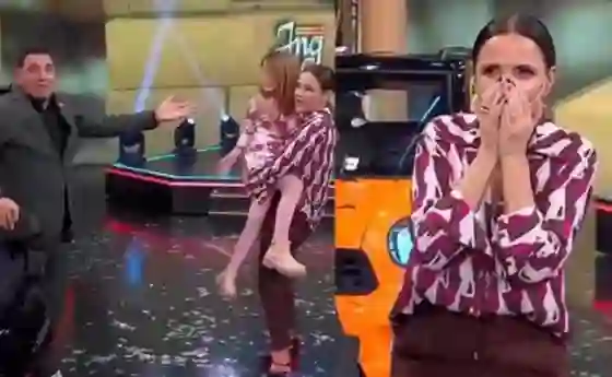 Video: Susto en La Noche del Domingo con la hija de María Fernanda Callejón