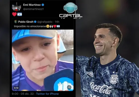 El "Dibu" Martínez compartió el video del nene salteño emocionado por la Selección