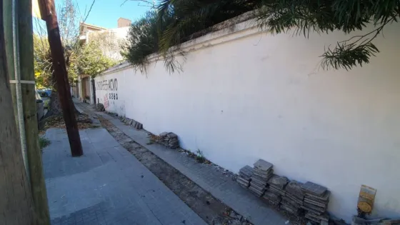 La Municipalidad limpió y pintó una pared que contenía grafitis antisemitas