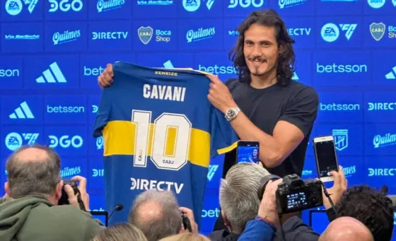 Edinson Cavani fue presentado en Boca Juniors