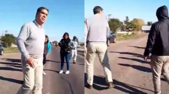 Capitanich intervino en un corte de ruta y se cruzó con un manifestante
