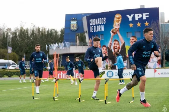 La Selección Argentina tuvo su primera práctica antes del inicio de las Eliminatorias
