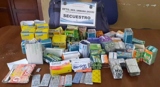 Detuvieron a una persona con una gran cantidad de medicamentos