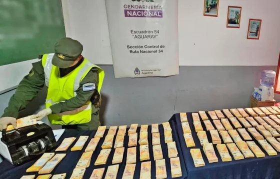 Incautaron más de 120 millones de pesos no declarados en Aguaray