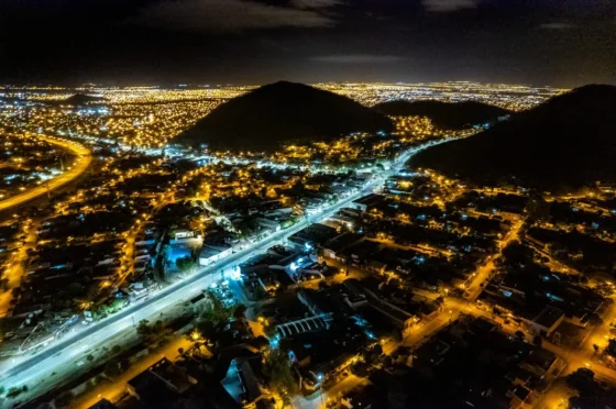 Colocaron nuevas luminarias LED en el ingreso a la ciudad