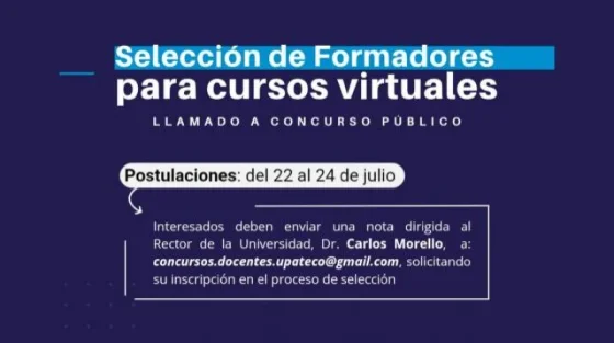 La UPATecO seleccionará formadores para cursos virtuales