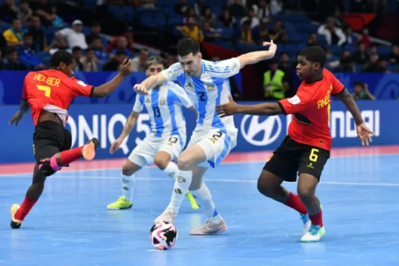 Argentina venció a Angola en el Mundial de Futsal