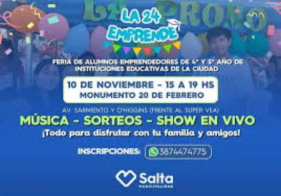 Este domingo se realizará la segunda edición de la feria “La 24 emprende”