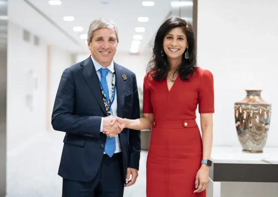 Luis Caputo se reunió con la subdirectora del Fondo Monetario