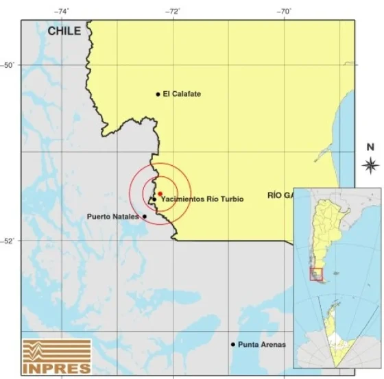 Fuerte sismo de magnitud 5,3 sacudió la Cuenca Carbonífera en Santa Cruz
