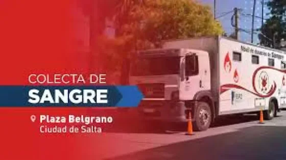 Este miércoles habrá una colecta de sangre en la plaza Belgrano de la Capital