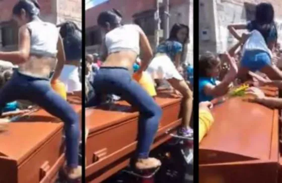 En pleno velorio se pusieron a "perrear" sobre el ataúd ¡Mirá el video!