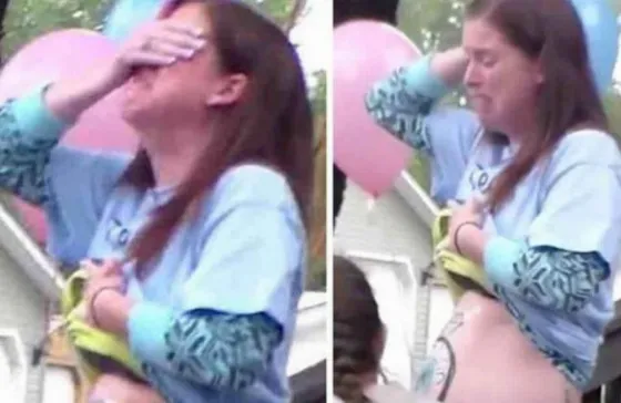 Organizó su baby shower, pero vio su panza y lo que pasó fue mágico... Video