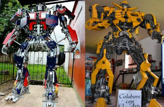 Imagen real de los Transformes en Campo Quijano. Foto: Rosario Web